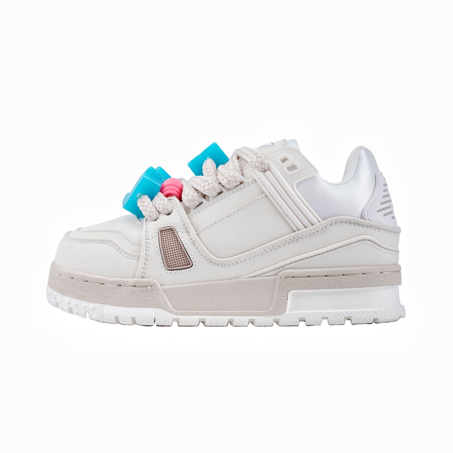 

New platform donkey shoes sports and leisure all-white men s and women s board shoes 41