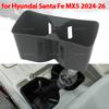 For Hyundai Santa Fe MX5 2024-2026 Anti-Slip Storage Box Water Cup Holder Anti Dirt Shock Absorbing Car Interior Accessories