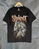 90er Nachdruck Slipknot Band Kurzarm Unisex T-Shirt Schwarz Klassischer Stil Unisex T-Shirt