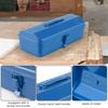 Portable Metal Tool Box Multi Compartment Organizer Heavy Duty Iron Construction Secure Lock For Garage Workshop Storage
