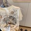 Fruity American Short-sleeved T-shirt for Women, Loose, Slim, Pure and Sexy, Fashionable Print, Versatile Half-sleeve for Small People
