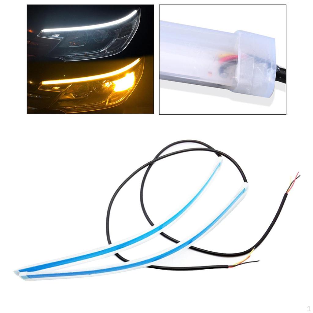 2 Car LED Daytime Running 12V Dual Color, Easy to install, Universal