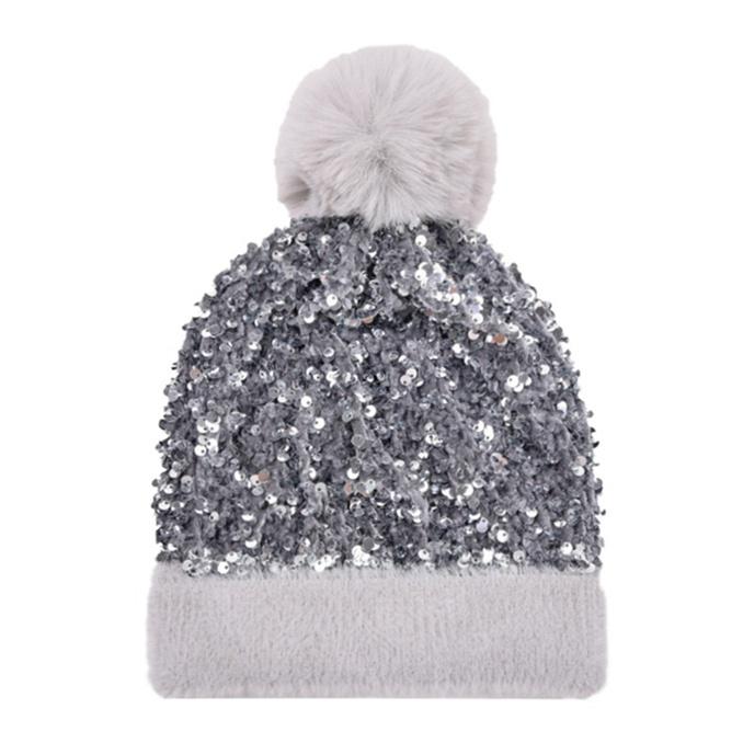 Warm Beanie Detachable Fur Ball Cap 