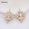 Supplies For Jewelry 4 Types Zircon Snowflake Charms Connectors For Jewellery Making DIY Earrings Bracelets Fittings