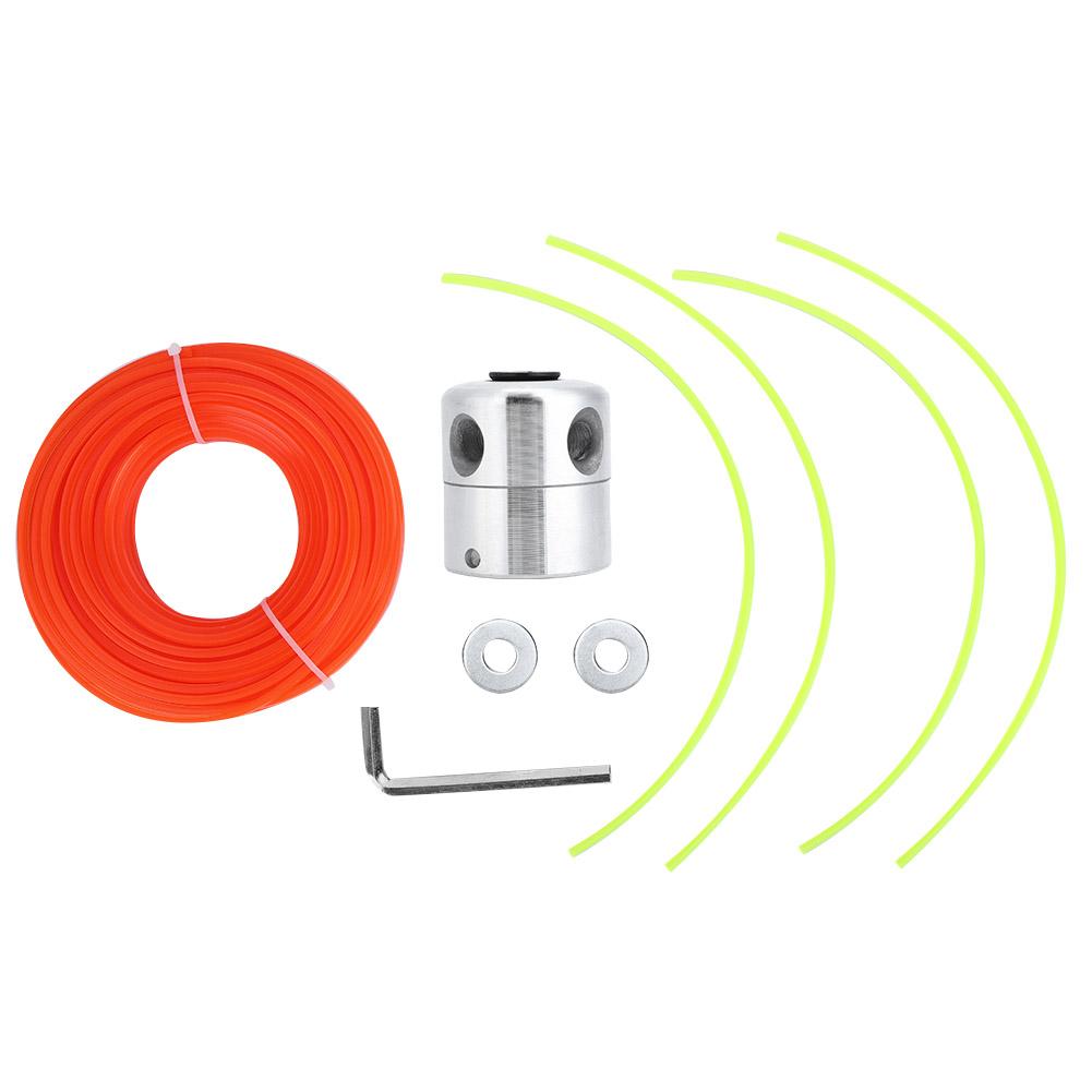 Lawn Mower Aluminum Grass Trimmer Head with Nylon Trimming Line Set Replacement Parts