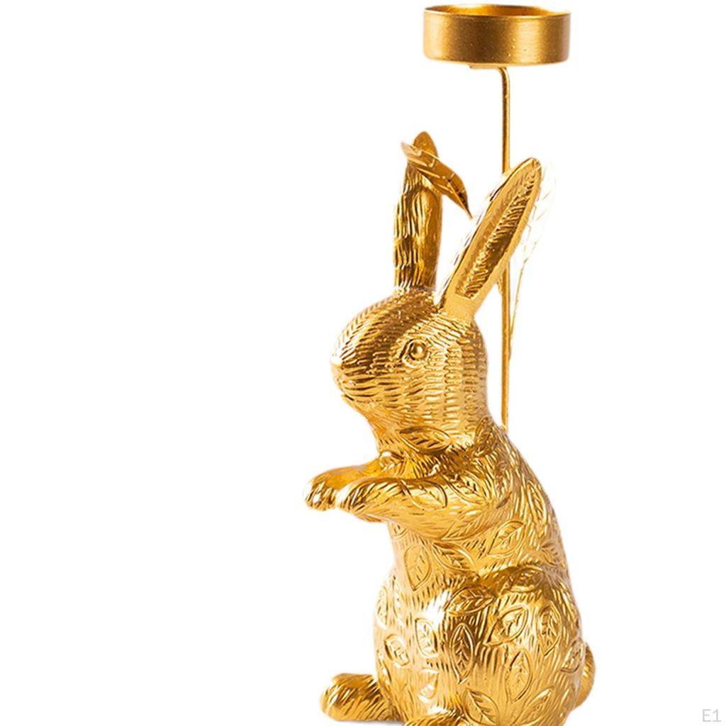 Candle Holder Bunny Decor Elegant Table Centerpiece for Bedroom Room Wedding Standing