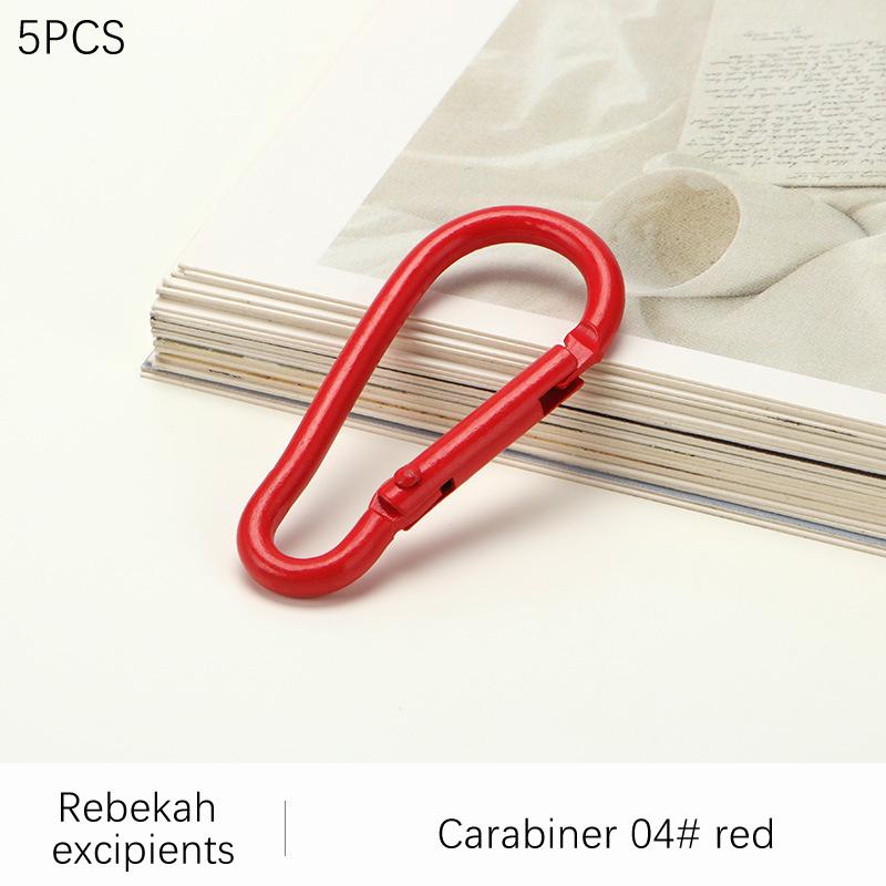 5Pcs Mountaineering Buckle Spring Ring Alloy Openable Keyring Strap Parts Pendant Buckle Snap Clasp Clip Trigger Hook