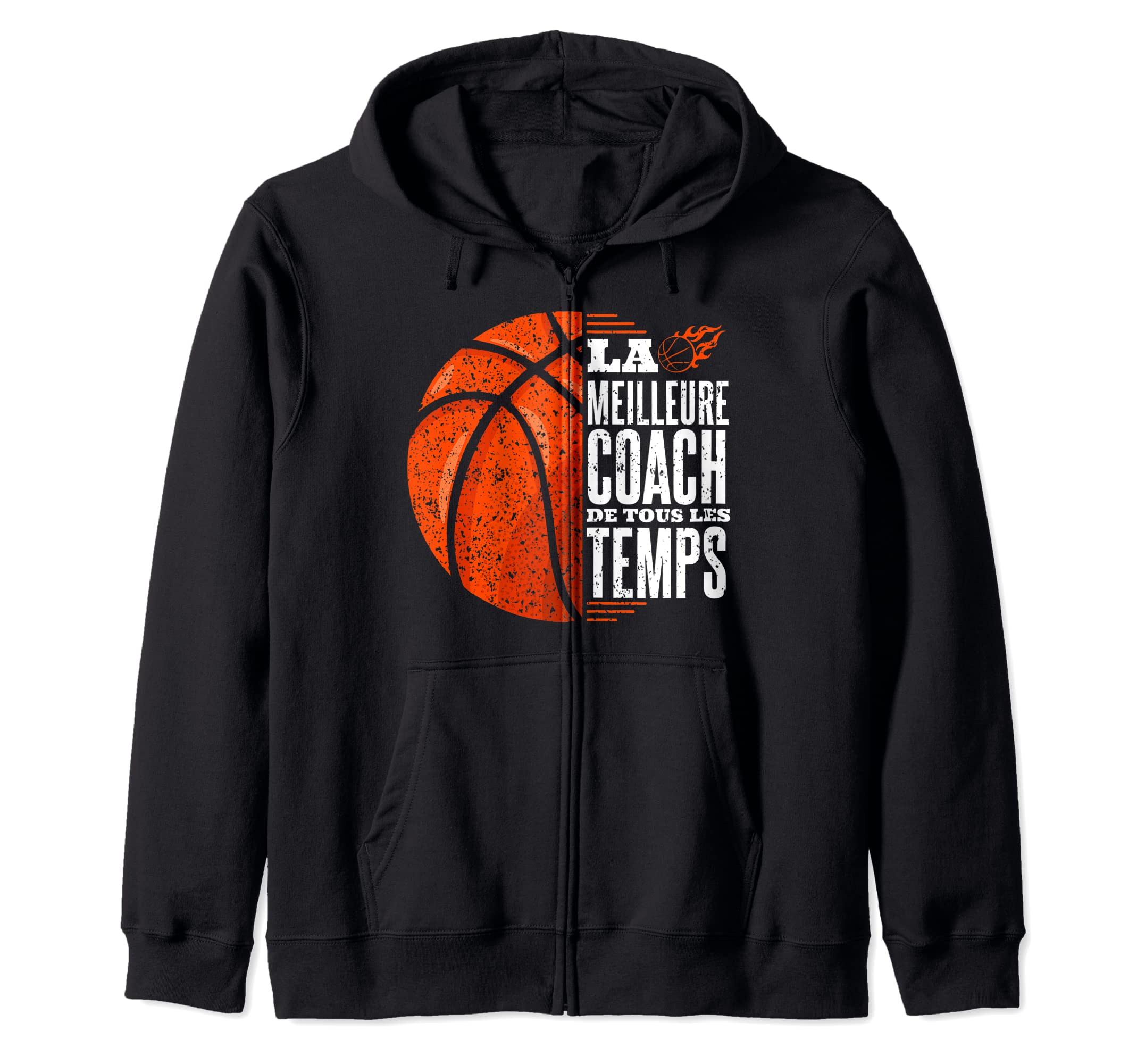 

Лучший тренер по баскетболу для женщин, тренер по баскетболу, худи на молнии чёрный