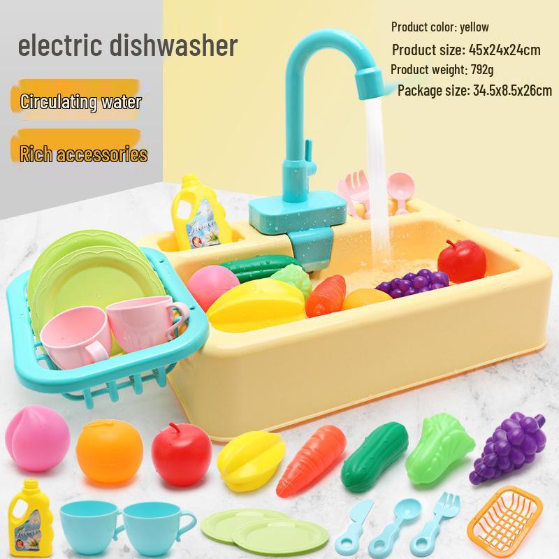 Educational Kitchen Role-Playing Dishwasher Toy for Kids