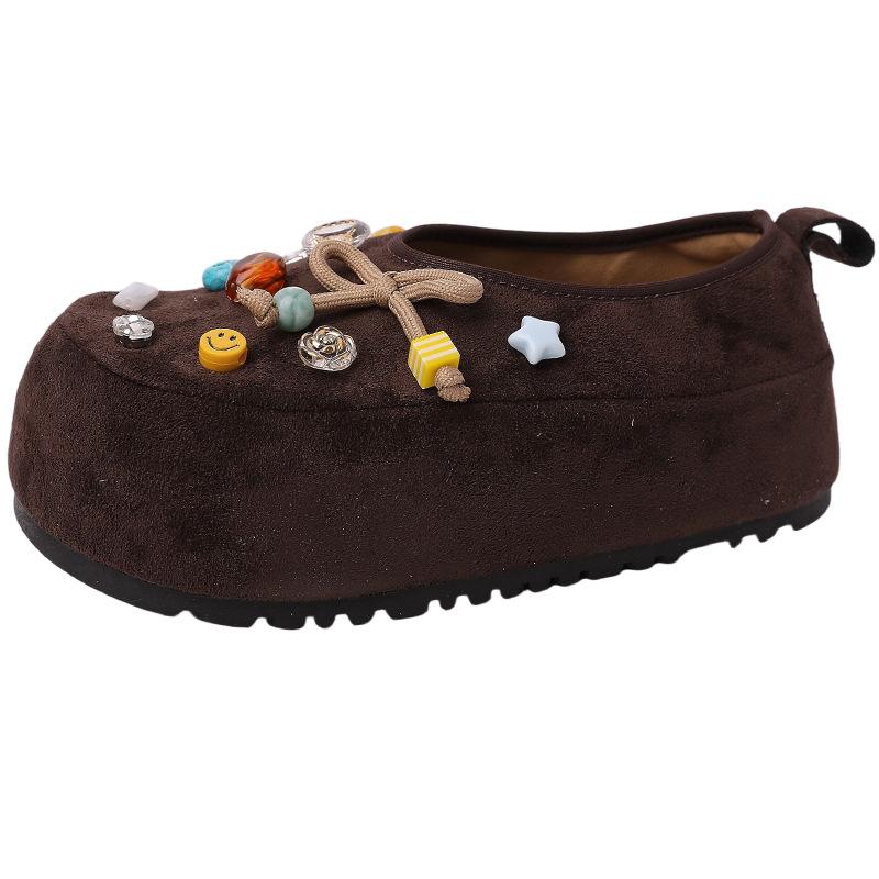 Design sense niche bow Mary Jane shoes women's autumn and winter fashion retro versatile exquisite accessories bag head single shoes