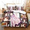 NEKOPARA OVA Themed Duvet Cover + 2 Pillowcases, Kawaii Cat Maid Anime Graphic Bedding Set Home Dorm Decoration