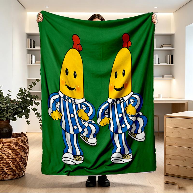 Bananas in Pyjamas Print Blanket - Soft & Comfortable, for Bedroom, Travel, Sofa, Home Decoration - Birthday Christmas Gift for Friend