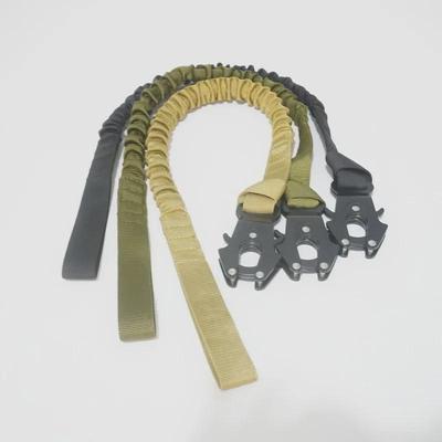 Elastisches Abseil-Sicherheitsseil mit Schnellverschluss-Doppelkopf-Verriegelungsschnalle für den taktischen Einsatz im Freien