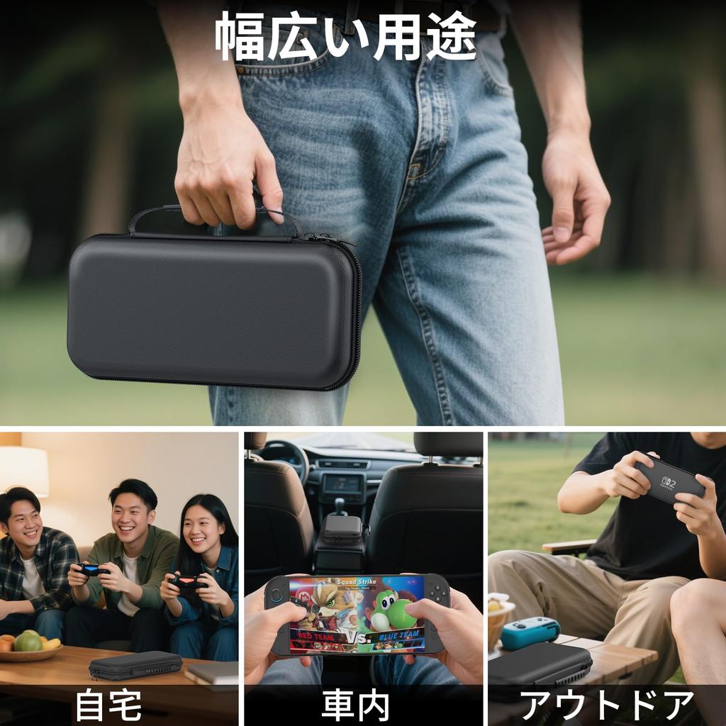 HEYSTOP Estuche de Almacenamiento para Switch Gran Capacidad Almacenamiento EVA Suave Velcro Doble Cremallera Capacidad para 12 Juegos Suave y Más 2, a Prueba de Golpes, Almacenamiento, Forro,