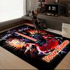 1PC Custom Name Guitar Art Fire Wings Theme Floor Mat Ideal for Living Room, Game Rooms, Office, Bedroom Floor Mat Playful Design