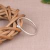 Modern Minimal Silver Ball Ring, Thin Sterling Silver Band, Elegant Stackable Ring for Women.