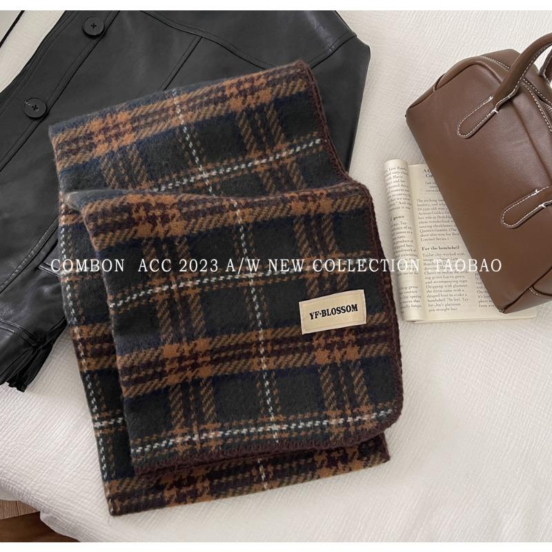 New Year of the Dragon Red Scarf Women's Winter New Plaid Imitation Cashmere Scarf Shawl Student Gift