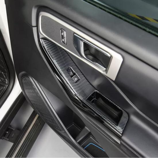 Carbon Fiber Inner Window Switch Panel Cover Trim For Ford Explorer -2024