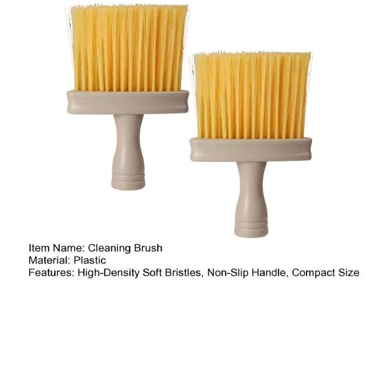 2Pcs Cleaning Brush High-Density Soft Bristles Non-Slip Handle Dust Removal Brush