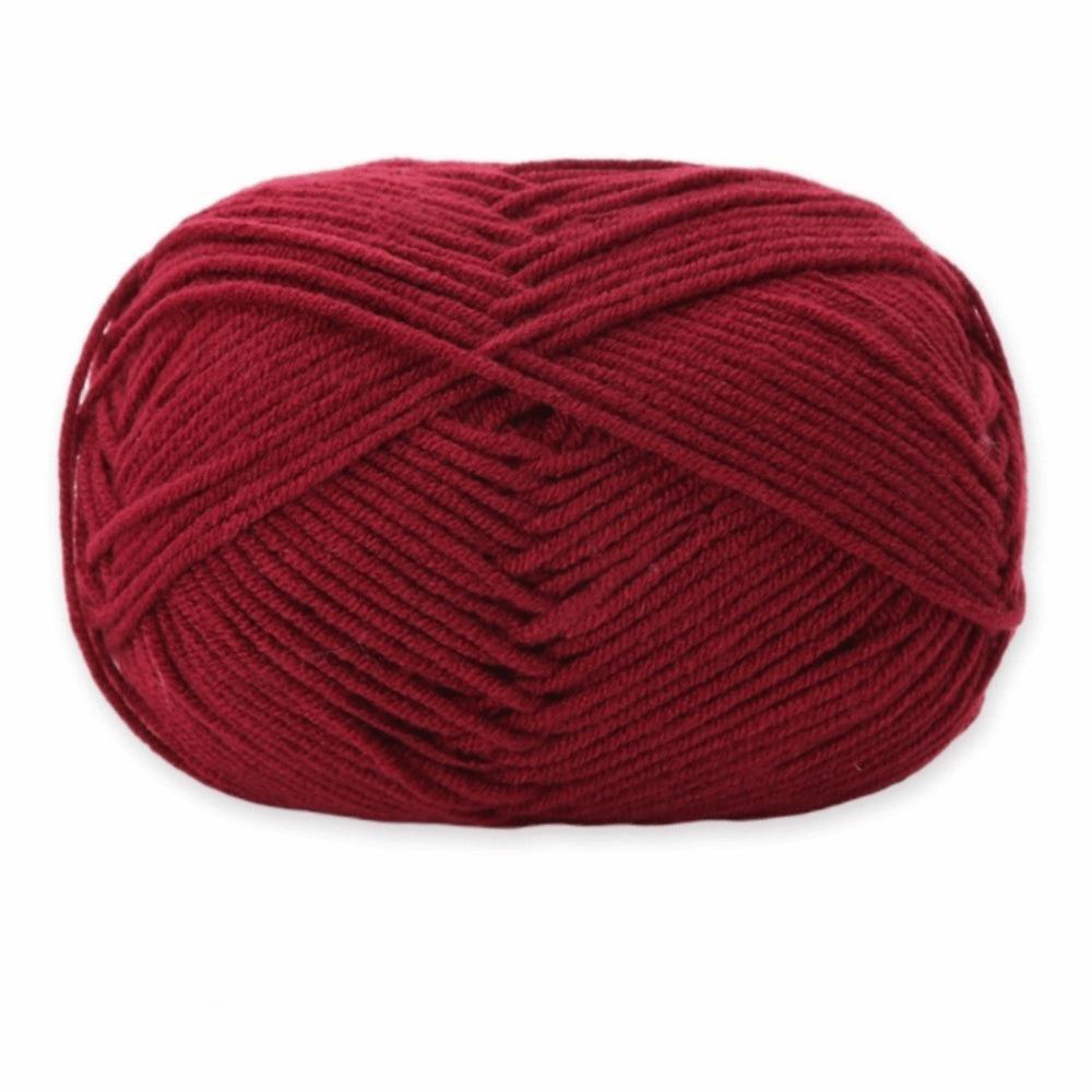 

35g Chenille Yarn 4ply Weight Milk Cotton Yarn New Knitting Yarn Handmade Craft вина червоного кольору