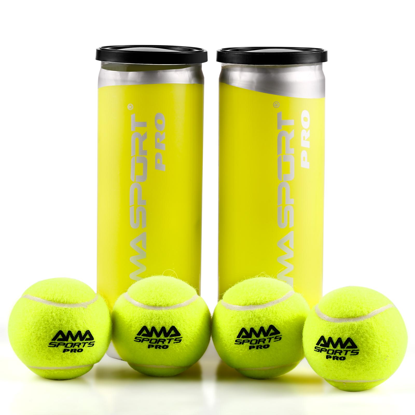 AMASPORT Tennisballen PRO Padelballen 45% Wol Tennisballen Wedstrijd Trainingsbal 3/6 Pak Hoge Kwaliteit Duurzame Constructie Praktisch Dagelijks Gebruik