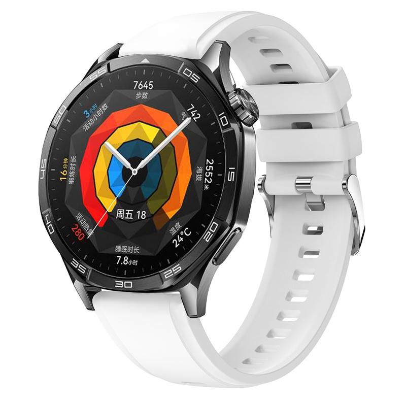 22mm Silicone Straps For Huawei Watch GT5 46 Watchband With Same Color Buckle Strap For Huawei Watch GT5 Pro 46mm