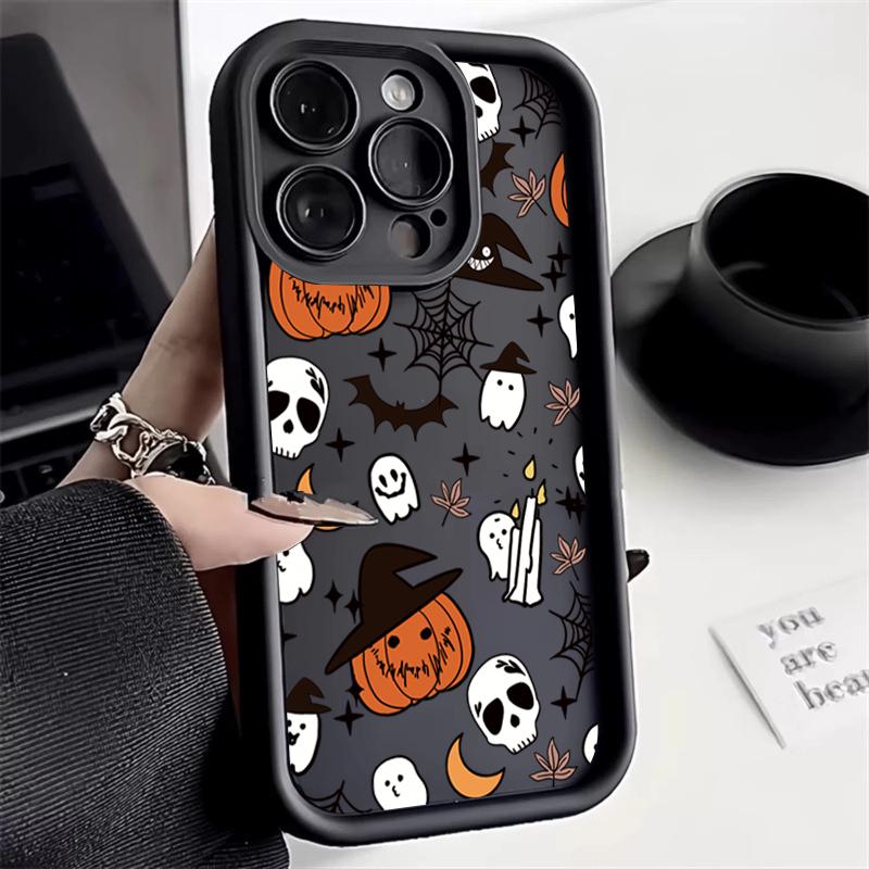 Halloween Pumpkin Ghost Phone Case For Samsung Galaxy S25 S24 S23 S22 S21 Ultra Plus FE A26 A33 A25 A16 A56 A06 A24 Soft Cover