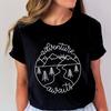 Adventure Awaits Outdoor Graphic T Shirts Women Mountain Nature Lover Gift Crew Neck Short Sleeve Tshirt Adventure Classic Tops