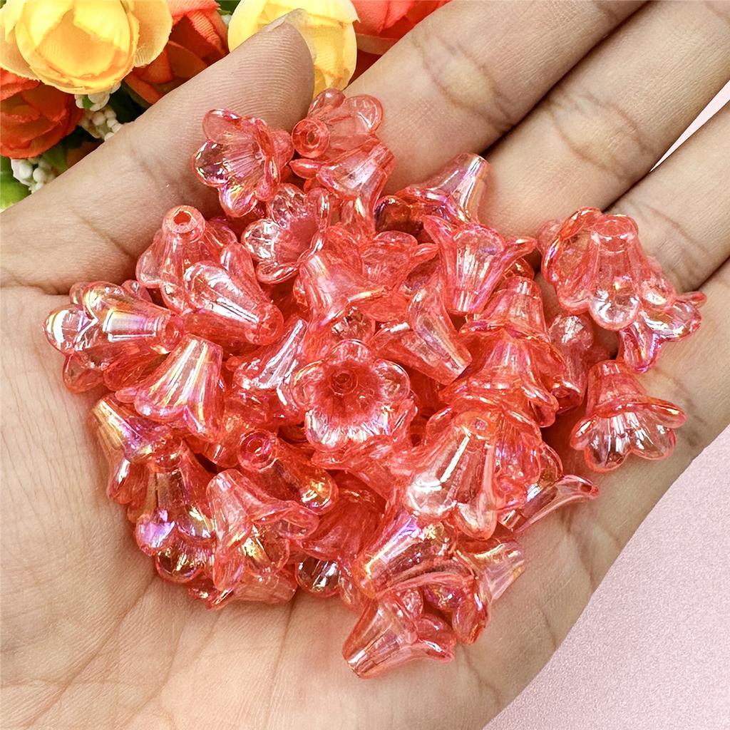 Necklace Morning Glory Bracelets 200PCS 12*11.5mm DIY Jewelry Accessories Acrylic Loose Beads Earrings Jewelry Making  beads