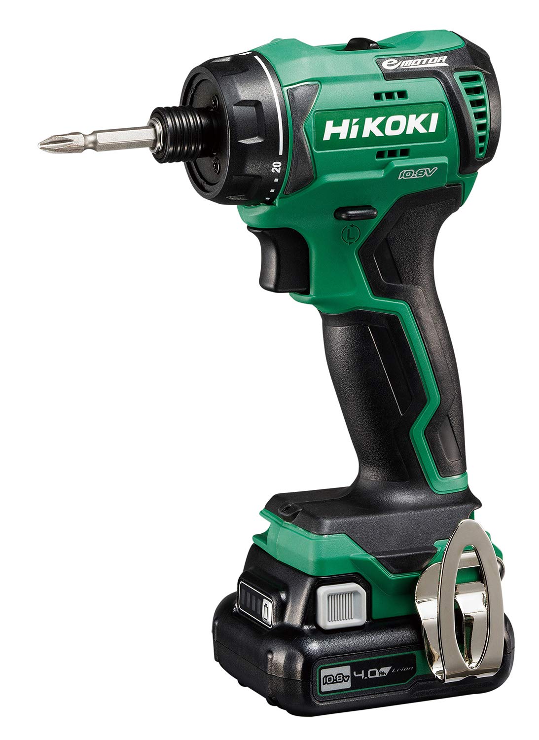 

HiKOKI Cordless Driver Slide with Hand Tightening DB12DD Quick Charger and Case Included Drill, 4.0Ah Battery, 10.8V Mechanism, (2LS), зелёный