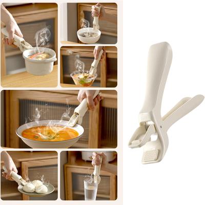 Hitzebeständiger Schüsselclip Anti-Verbrühungs-Greifer mit Kunststoffgriff Heißgeschirrzange Küchenzubehör