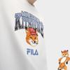 Fila X Maison Kitsune Fox Head Trendy Casual Sports T-Shirt Unisex Tops Cloud-White F11U529102F-WT