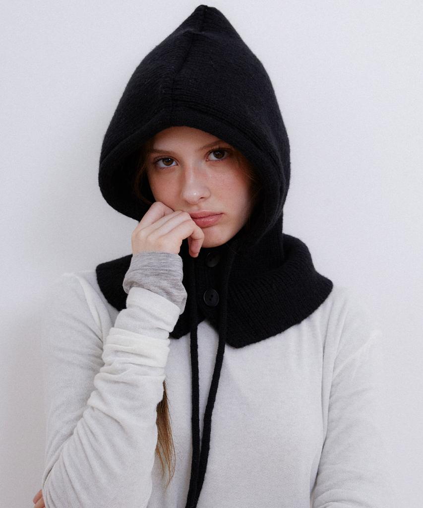 Hallen Two Button String Balaclava (C056_Black)