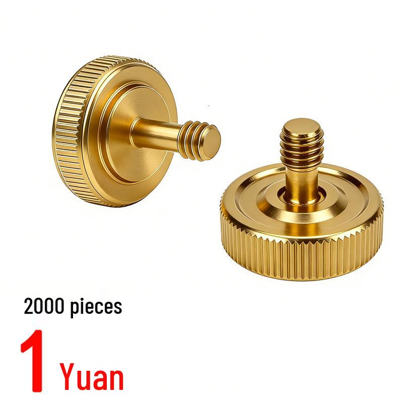 

M4 Aluminum Alloy Hand-Tighten Camera Bracket Screw (L-Bracket Compatible) золотой