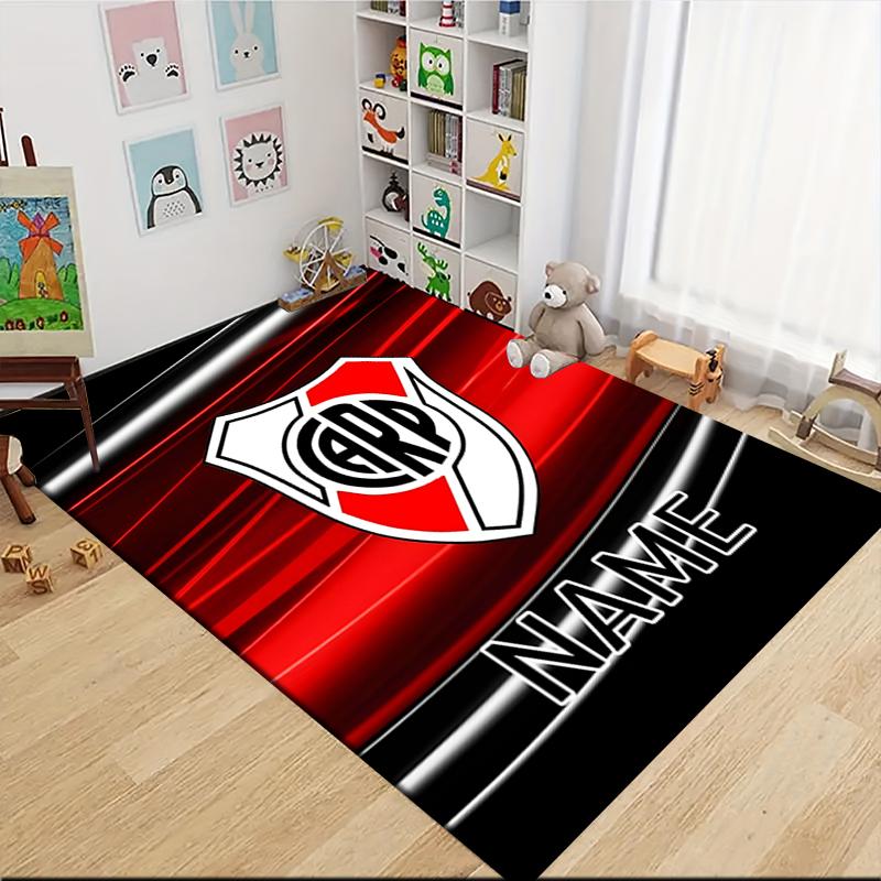 Custom Name River Plate Crest Carpet Rug Customizable Soft Washable Anti-Slip Home Living Room Sofa Mats Personalized Rug. 0909255