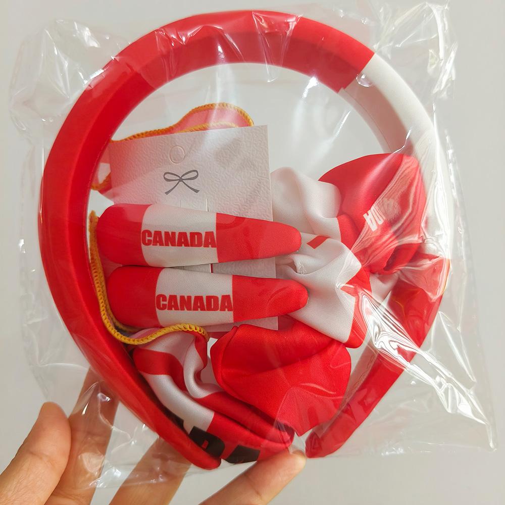2026 3 Stück Fahnen Länder Set Stirnband Haarspange für Frauen Fußballfans Mode USA Mexiko Kanada Deutschland Fahne Haaraccessoire