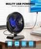 JZCreater Quiet USB Desk Fan with Angle 3 Speed USB Mini Heatstroke Suitable for and Car 360° Adjustment, Settings, Ultra-Low Noise, Powered,