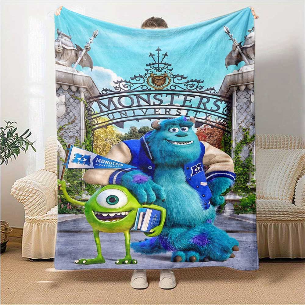 Monsters University Adventure Gift Blanket Soft Warm Cozy Great Picnics Four Seasons Multipurpose Digital Print Unique Gift for Family Camping Y7