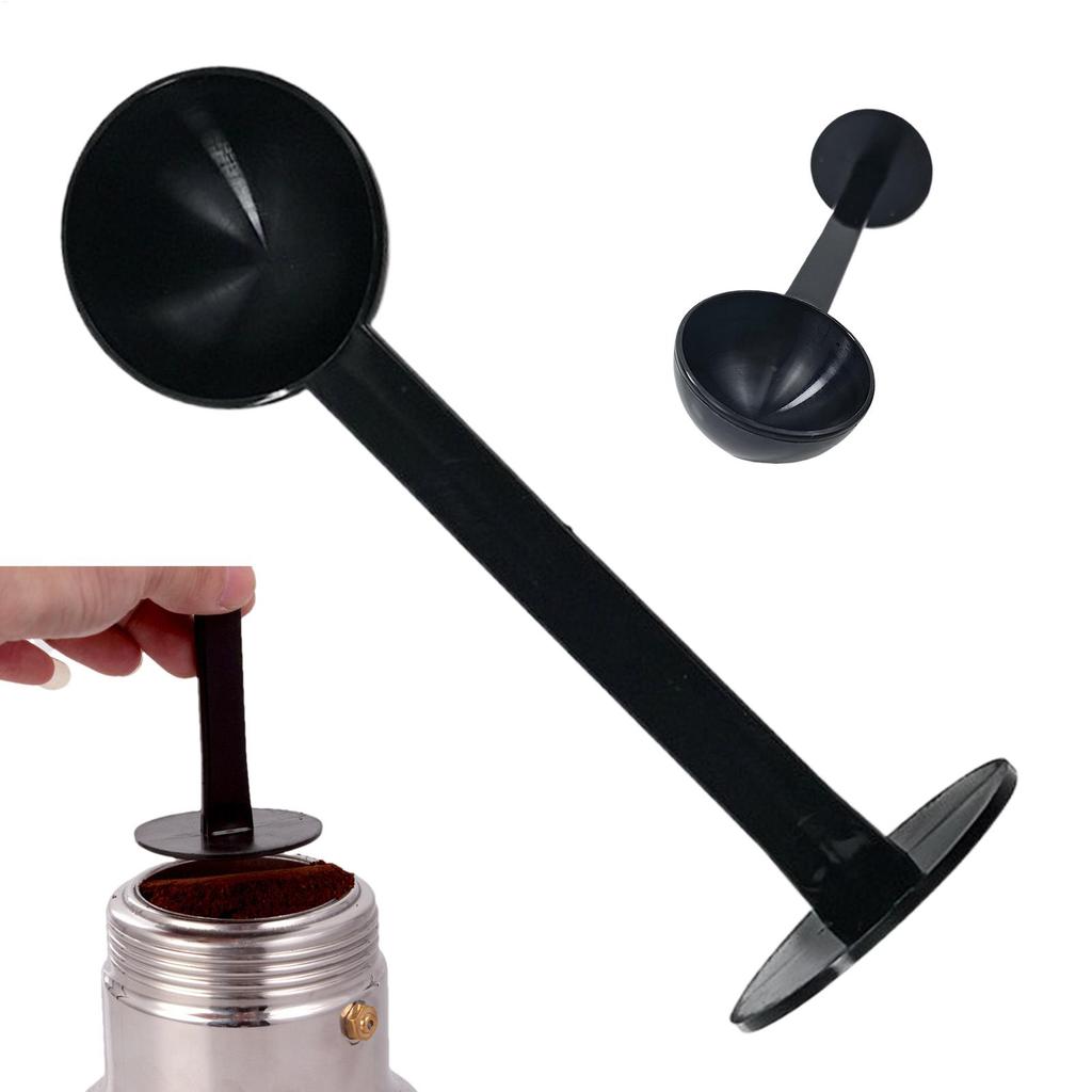 1pcs Espresso Machine Scoop And Tamper Coffee Measuring Pressing Scoop 2-in-1 Espresso Coffee Bean Spoon Tamping Scoop For Home