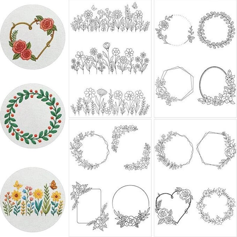 4 listy A4 Stabilizátory pro ruční šití Rozpustné ve vodě Stabilizátor na odtržení Stabilizátory pro strojní vyšívání se vzory