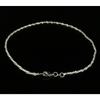 Fashionable Silver Plated Hemp Rope Bracelet and Copper Silver Anklet for Women Stylish Foot Jewelry