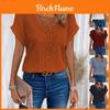 Polyester Lace Patchwork Short Sleeve T Shirt For Casual Women Fall
