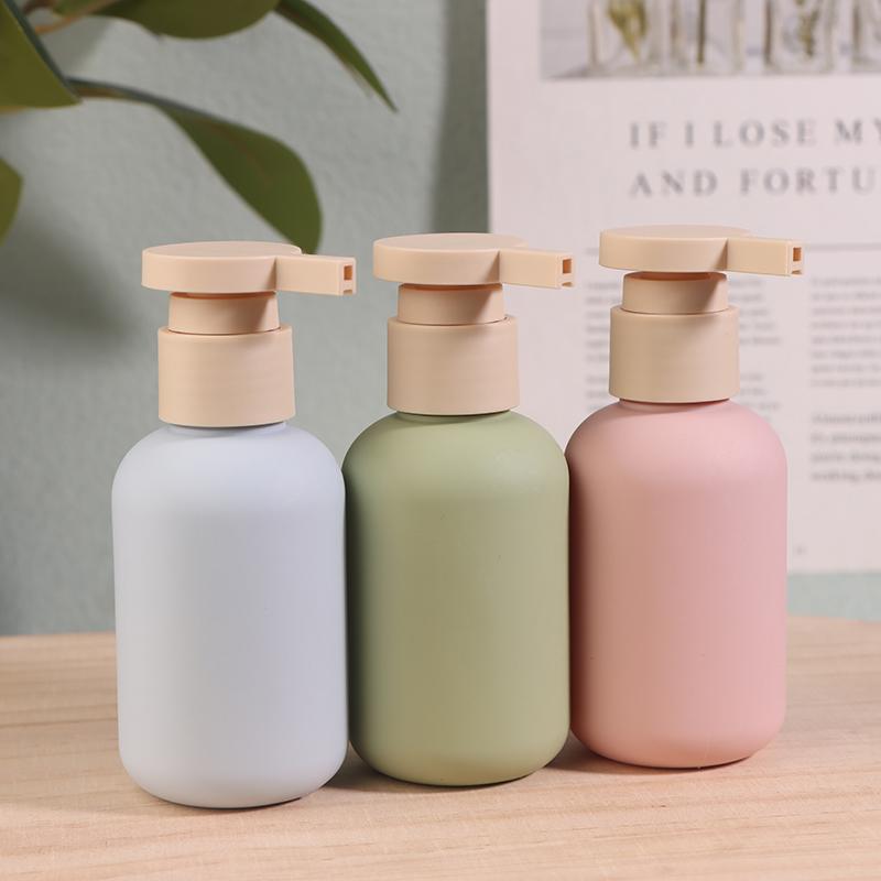 2 ks 100/200 ml Modrá Zelená Růžová Prázdná Plastová Pumpa Láhev na Mléko Šampon Láhev s Víčkem Nádoby na Kosmetiku Plnitelné Lahvičky