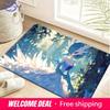 Elegant Shiny Gardevoir Forest Sunlight Print Soft Non-Slip Absorbent Indoor Home Bathroom Entryway Doormat Floor Rug