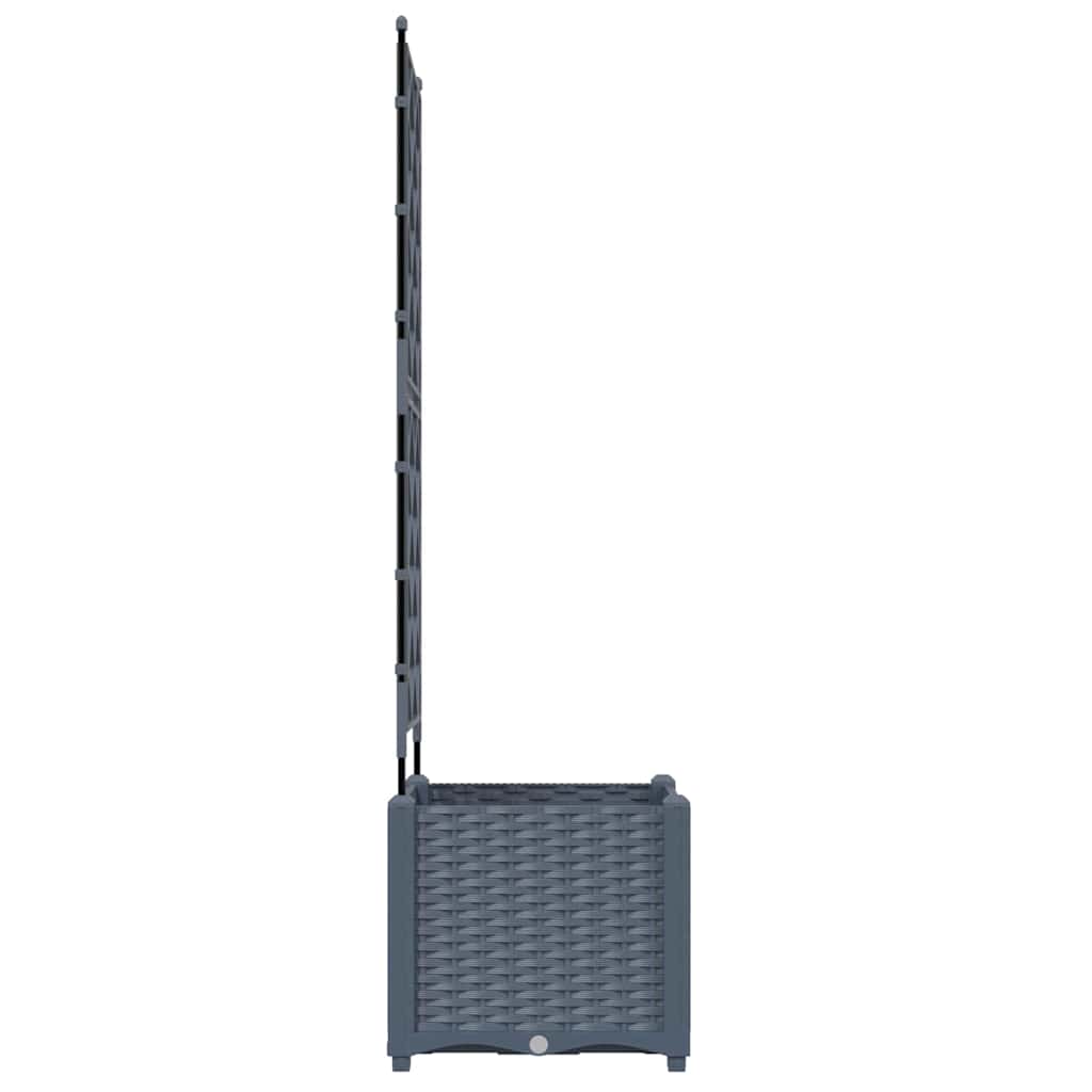 Garden Planter Light Gray 40 X 40 X 143 Cm Plastic