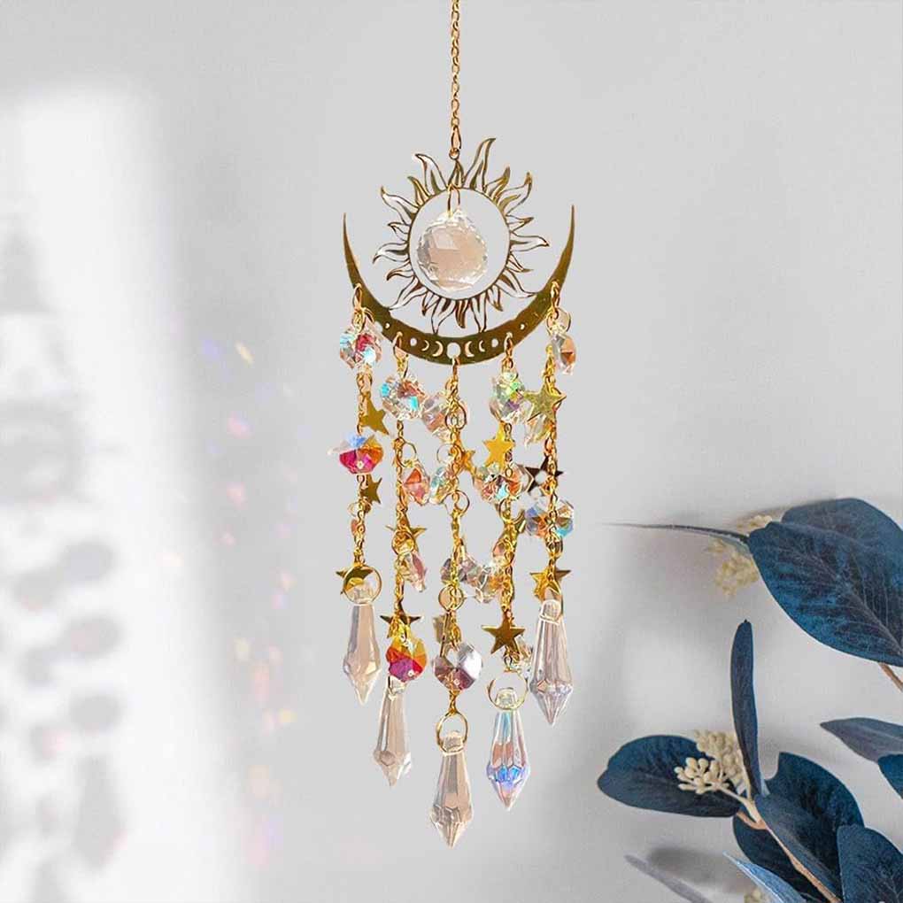 New Garden Sun Catcher Wind Chime Stunning Hanging Decoration Piece Outdoor Garden ABS Crystal Suncatcher