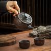 Jianshui Clay Purple Pottery Teapot Hand Painted Antique Relief Teapot Household Teapot Kungfu Tea Set Kettle
