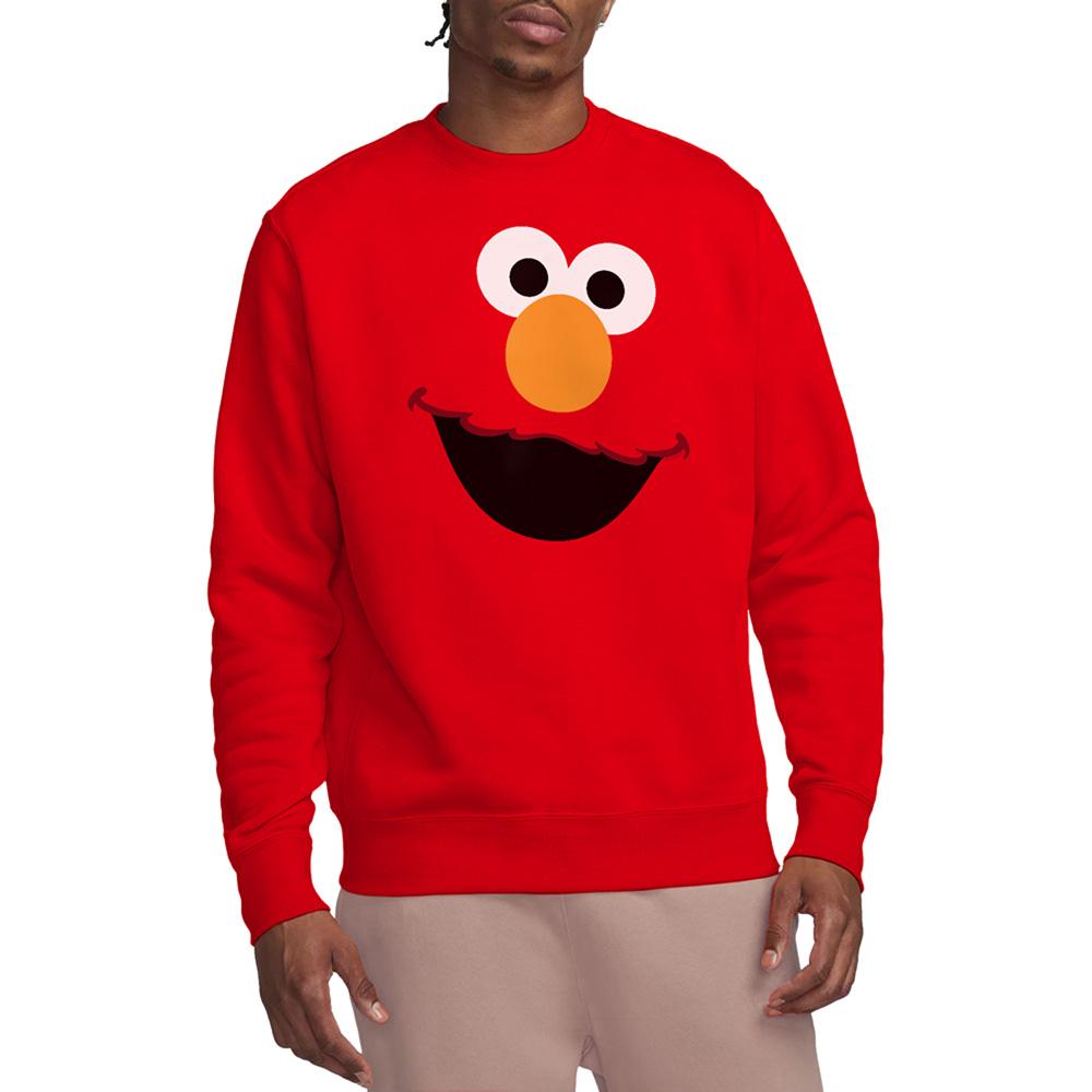 Sesame Street Unisex Adult Elmo Face Sweatshirt