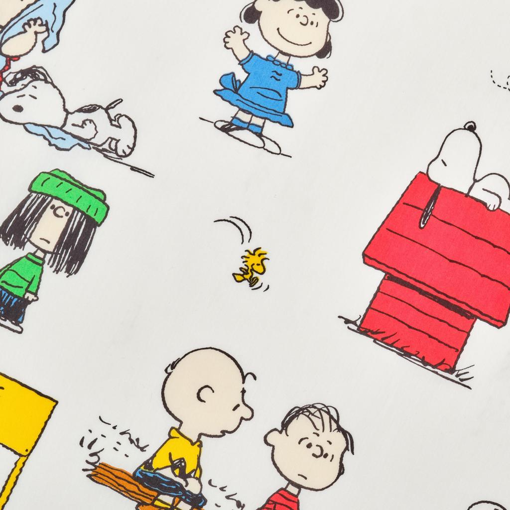 Nishikawa Snoopy Duvet Cover 150 X 210 Cm Washable Cotton PEANUTS GANG 8 Tie Points White PI06540638 PN6601BD 100%