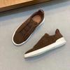 Men's Suede Leather Fashion Sneakers - European Style Casual & Business Shoes